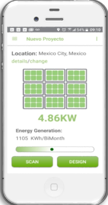 Aplicación móvil de KeeUI Solar